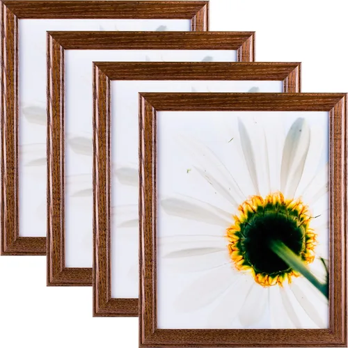 Miniatura 12 de Craig Frames Wiltshire 236 - Portarretratos de madera dura con un solo color blanco, muestra una impresión de 4 x 6 pulgadas con el paspartú o 5 x 7