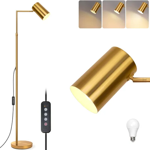 Miniatura 13 de Ldeco lámpara de pie de árbol con 3 luces de 9W, bombillas LED E26, lámpara de pie alta y negra con 3 luces ajustables y giratorias, lámpara de pie