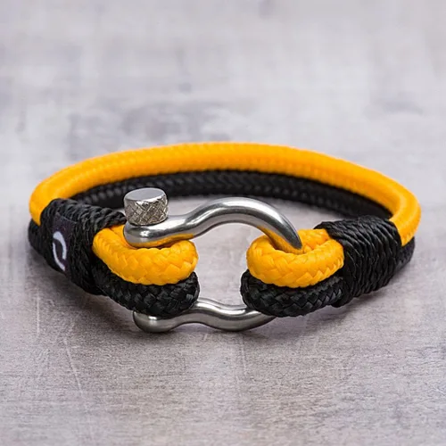 Miniatura 2 de Mens Rope Bracelet - Stainless Steel Silver Shackle, Extremely Durable and Scratch Resistant Waterproof Paracord, Handmade, Nautical Wristband for