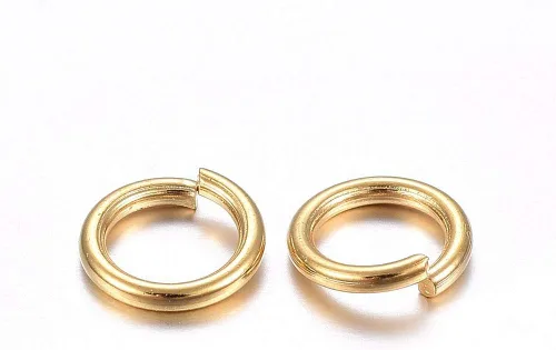 Miniatura 26 de HDSupplies 100 piezas - 4mm de argollas de acero inoxidable 304 de tono negro - Calibre 22 (espesor de 0.6mm)