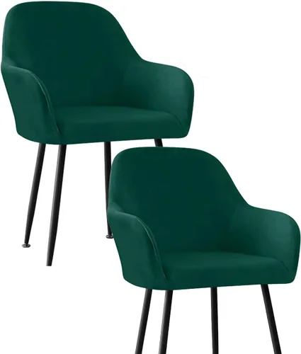 Miniatura 21 de Fundas protectoras de terciopelo elástico para sillas de comedor con brazos y respaldo curvado pequeño, juego de 6/4/2 para cocina, oficina, hogar