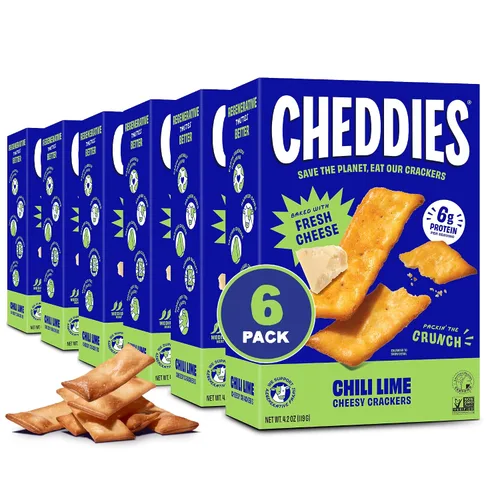 Miniatura 12 de Cheddies, Galletas de queso cheddar 100% naturales con proteína, queso cheddar, 4.2 onzas, 6g de proteína, bajas en carbohidratos