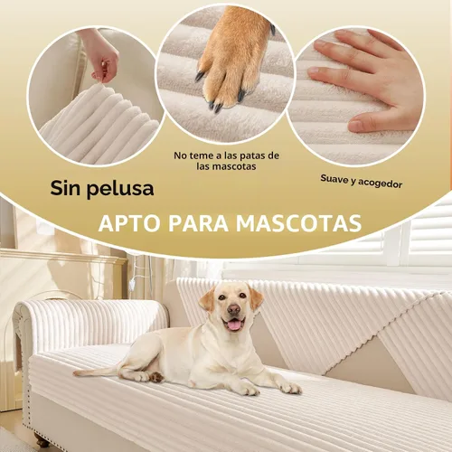 Miniatura 4 de HAOMAIJIA Funda de sofá impermeable lavable para perros, funda mullida para sofá de mascotas, funda gruesa y suave antideslizante para sofá de 3