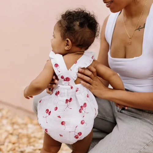 Miniatura 9 de Burt's Bees Baby Mameluco para bebé, 100% algodón orgánico, traje corto de una pieza para niñas recién nacidas a 24 meses