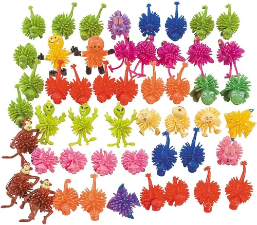 Surtido de personajes de puercoespín – Juego a granel de 50 bolas de puercoespín para niños – Recuerdos de fiesta y regalos