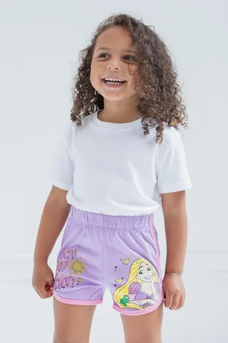 Miniatura 2 de Disney Princess Belle Jasmine Moana Rapunzel Tiana Ariel - Paquete de 3 pantalones cortos de rizo francés para niñas pequeñas a grandes