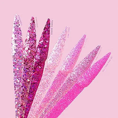 Miniatura 3 de Kiara Sky Nail Art Purpurina 3D de 1 onza Colección Sprinkle On Mezcla con acrílico, esmalte de gel o polvo de inmersión All I Can Pink of