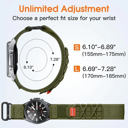 Miniatura 4 de Bandletic Correas de 0.866 pulgadas compatibles con Samsung Galaxy Watch 3 de 1.772 pulgadas/Galaxy Watch 1.812 pulgadas SM-R800/Gear S3