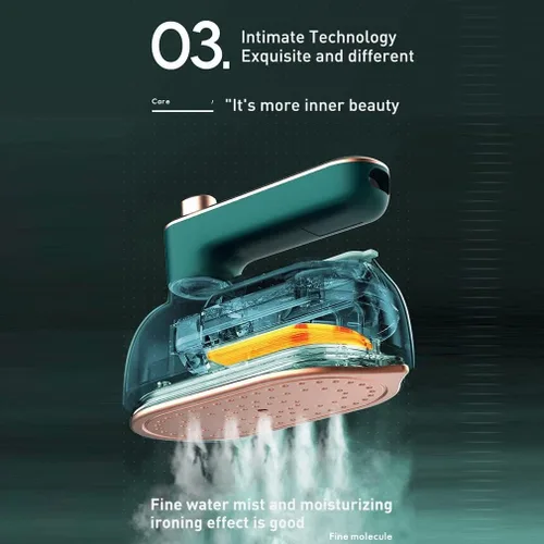 Miniatura 3 de Máquina de planchar colgante portátil, plancha eléctrica de mano, mini vaporizador de ropa de vapor plegado para viajes en el hogar y negocios