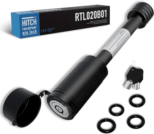 RETRUE Cerraduras de enganche de remolque, pasador de enganche de bloqueo de 5/8", para enganche receptor de 2" y 2 1/2", clase III IV, diámetro de