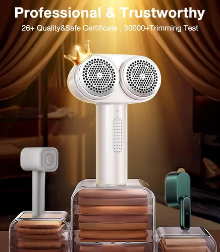 Miniatura 6 de DesertWest Afeitadora de tela, removedor de pelusa recargable de 3000 mAh insignia 2025, afeitadoras de pelusa para eliminar pelusas, afeitadora