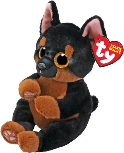 Ty Gorro Bellie Fritz - Perro negro y bronceado - 6 pulgadas, negro/bronceado