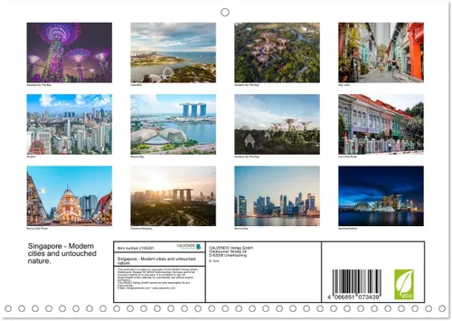 Miniatura 2 de Singapur - Ciudades modernas y naturaleza intacta. (calendario mensual de pared 2024 11.7 x 16.5 pulgadas (abierto), calendario de 14 meses CALVENDO