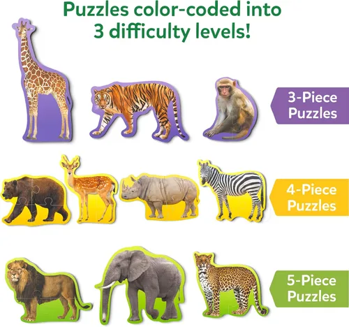 Miniatura 3 de Skillmatics Rompecabezas Paso a Paso - Rompecabezas de 40 piezas y rompecabezas para niños pequeños, juguete educativo Montessori para niños