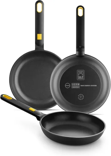 Miniatura 7 de BRA Daily Pro - Sartén de 9.4 in, aluminio fundido a presión, de inducción completa, antiadherente, de tres capas, apta para todas las encimeras