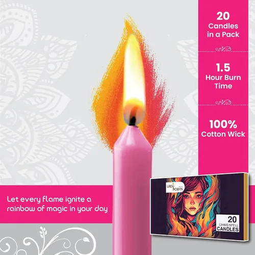 Miniatura 9 de Juego de 20 velas cónicas de color sólido – Velas de cera de parafina sin goteo de 4 pulgadas con mecha de algodón – Ideales para bodas, Shabat, Rosa