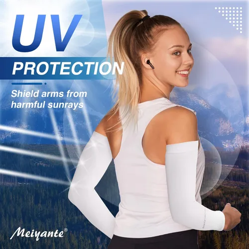 Miniatura 2 de Arm Sleeves for Men Women, 1 Pair UPF 50+ UV Sun Protection Cooling Sleeves, Tattoo Cover for Driving Work Sports