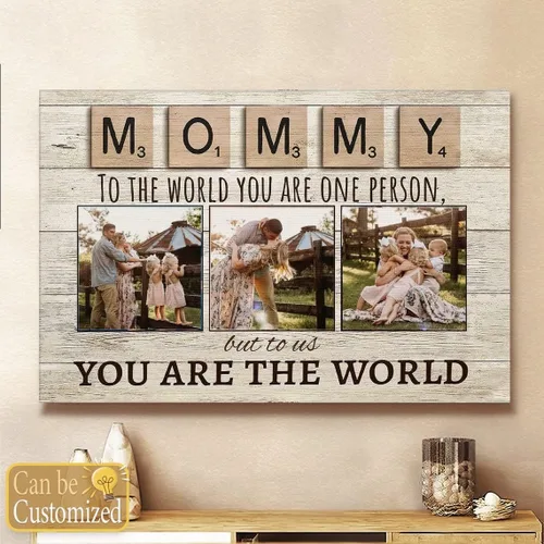 Miniatura 7 de Lienzo decorativo para pared personalizado para mamá, foto personalizada, idea de regalo del día de la madre Nombre y foto personalizados