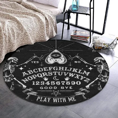 Alfombra redonda de franela suave de moda, alfombra antideslizante para el suelo, decoración del hogar para sala de estar, dormitorio, oficina,