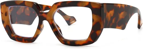 Miniatura 11 de Breaksun - Lentes de luz azul con marco grueso para mujeres y hombres, moda, cuadrados sobredimensionados, gafas de juegos de computadora
