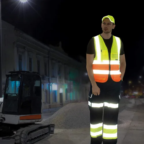 Miniatura 7 de A-SAFETY Chalecos de seguridad rosa para mujer, chaleco de seguridad de trabajo con tiras reflectantes, talla XXL Rosado