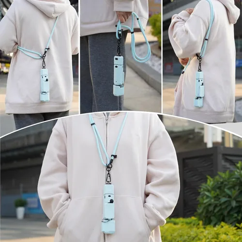 Miniatura 3 de Funda de Silicona para Pocket 3 y Cordón para el Cuello, Funda Protectora con Protector de Lente Resistente a Rayones, Ajustable, Fácil
