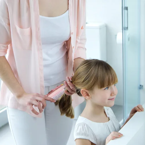 Miniatura 4 de Cepillo de pelo de masaje desenredante para niños pequeños con cojín de aire para cabello fino de niños - rosa 2. Rosa