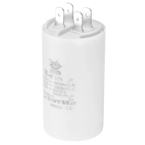 Miniatura 6 de PATIKIL CBB60 8uf Condensador de funcionamiento, AC 450V 4 pines 50/60Hz doble inserto cilindro inferior para aire acondicionado, bomba de agua