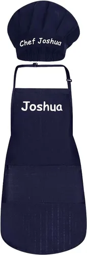 Miniatura 23 de Delantales personalizados para hombres y mujeres – Delantal personalizado con nombre bordado y bolsillos para cocina, pintura, manualidades, salón