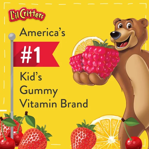 Miniatura 3 de L'il Critters Paw Patrol Gummy Vites - Multivitamínico diario para niños, vitamina C, D3 para apoyo inmunológico sabores de cereza, naranja