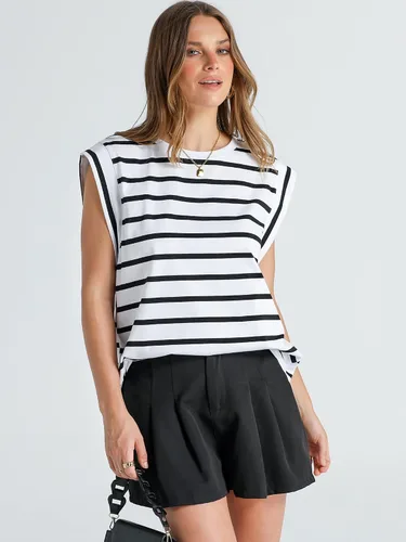 Miniatura 5 de WIHOLL Camisetas de manga casquillo para mujer, camisetas básicas de verano, estilo casual, ajuste holgado, moda 2024