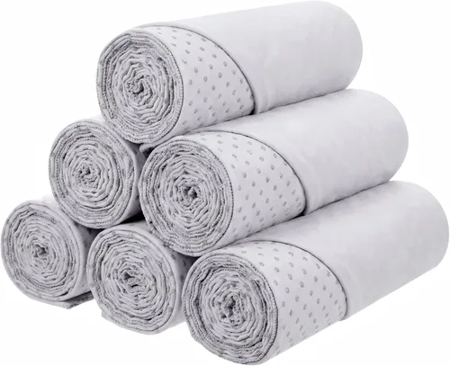 Miniatura 7 de Soulchen Paquete de 6 toallas de yoga caliente a granel con punto de agarre antideslizante de 72 x 24 pulgadas, tapete de yoga de microfibra suave