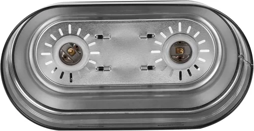 Miniatura 4 de Aiicioo Lámpara Doble para Reptiles - Lámpara para Dragón Barbudo Lámpara de Calor Doble para Reptiles Cúpula Máx 160 Vatios Terrario Luz UVB