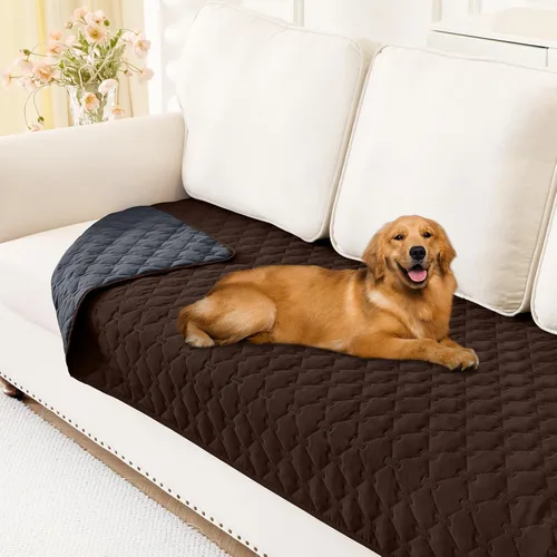 Miniatura 129 de Smiry Funda Impermeable para Cama de Perro, Manta Suave Reversible para Mascotas, Lavable a Prueba de Fugas para Gatos y Perros, Funda para Sofá