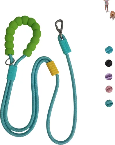 Miniatura 14 de Correa de perro manos libres, cintura elástica ajustable y correa cruzada con mango cómodo, cuerda de nailon resistente para perros pequeños a Negro