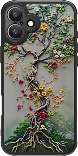 Miniatura 51 de FUNMIKO Funda para iPhone 16 Plus, carga inalámbrica y protección de grado militar, diseño floral moderno para mujeres y niñas, funda antideslizante