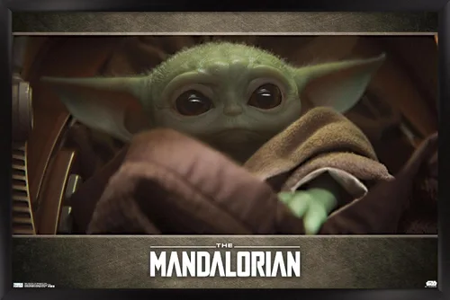 Miniatura 8 de Trends International Star Wars: The Mandalorian - Póster de pared de ojos, 14.725 x 22.375 pulgadas, versión enmarcada de madera de granero