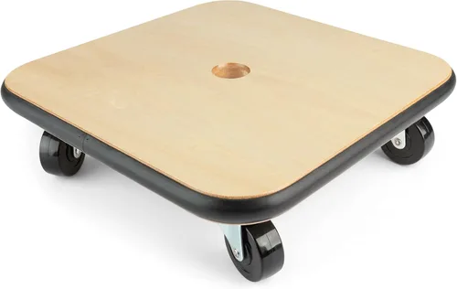 Champion Sports Wood Scooter – 12" or 16" - Durable Wooden Base with Full Perimeter Bumper, Non-Marring Rubber Swivel Casters, Ideal for Active Play