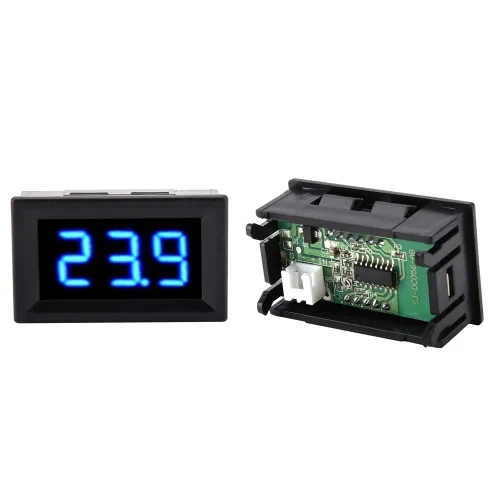 Miniatura 6 de Voltímetro de 0.56 pulgadas de dos cables DC 2.5-30 V pantalla LED digital medidor de voltímetro digital para batería de 12 V 24 V coche