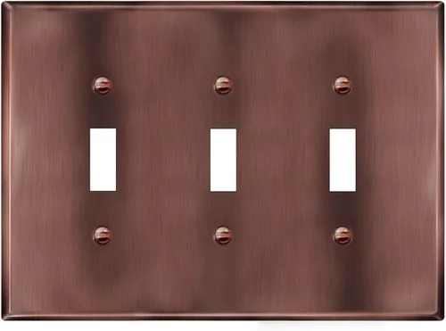 Miniatura 40 de LIDER Placa de Pared de Metal para Interruptor de Luz de Palanca, Cubierta de Interruptor de Acero Inoxidable, Resistente a la Corrosión
