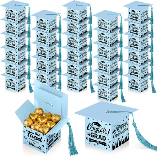 Miniatura 12 de TaoBary 30 cajas de dulces de graduación 2026, decoraciones de graduación, regalos de fiesta, caja de gorra de graduación con borla para suministros