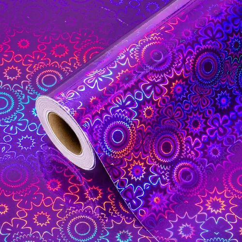 Miniatura 10 de Burymento Rollo de papel de regalo plateado, papel de regalo de punto holográfico metálico para cumpleaños, San Valentín, día de la madre