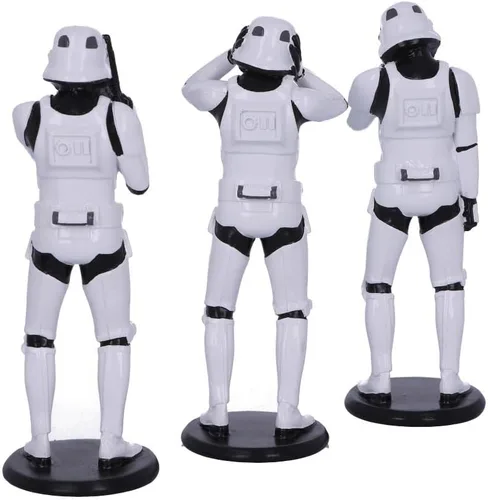 Miniatura 3 de Nemesis Now Figuras de ciencia ficción originales de Stormtrooper Three Wise, color blanco, 5.5 in