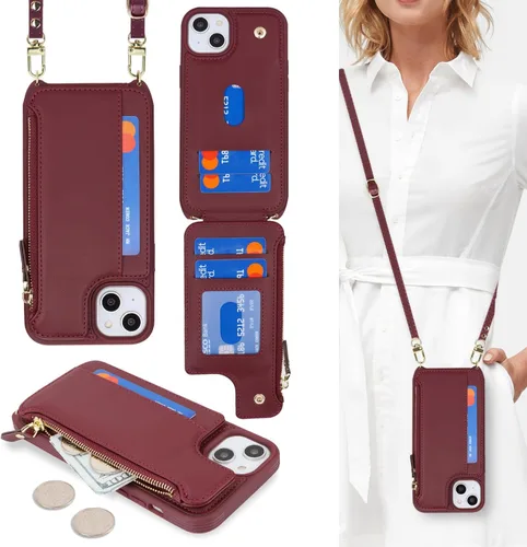 Miniatura 15 de Cavor para iPhone 13 Funda con Tarjetero iPhone 13 Funda Tipo Cartera, para iPhone 13 Funda para Hombres Mujeres, Fundas para iPhone 13 Funda