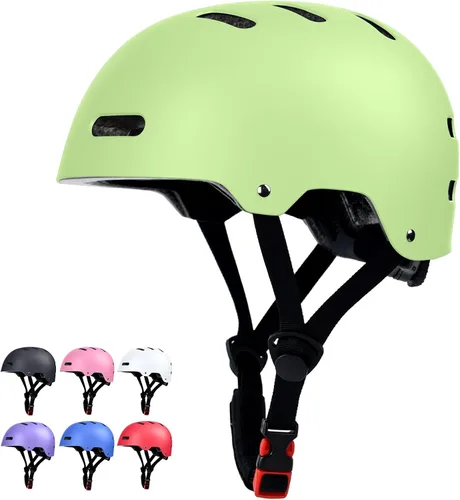 Miniatura 10 de Casco de patineta y bicicleta para adultos, mujeres, hombres, jóvenes y niños (2-3-5-8-14+ años, niños y niñas) - Casco ajustable multideporte