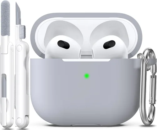 Miniatura 23 de Funda para AirPods con llavero, protección completa, de silicona, accesorios para AirPods, funda para hombres, mujeres y adolescentes, con estuche