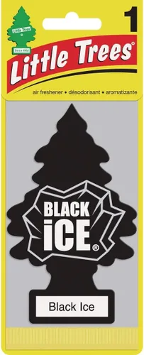 Ambientador de coche U1P-10155 Black Ice Little Tree 44; paquete de 2424
