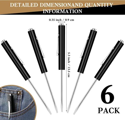 Miniatura 2 de 6 Piezas Destornilladores de Bolsillo Mini Puntas y Destornilladores de Bolsillo con Imán Destornillador de Bolsillo para Herramienta de Reparación