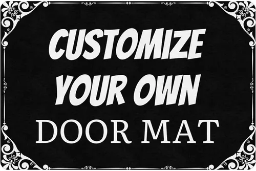 Miniatura 12 de Felpudo personalizado de texto/logotipo/foto, tapete de bienvenida personalizado con respaldo antideslizante para interiores y exteriores, tapete