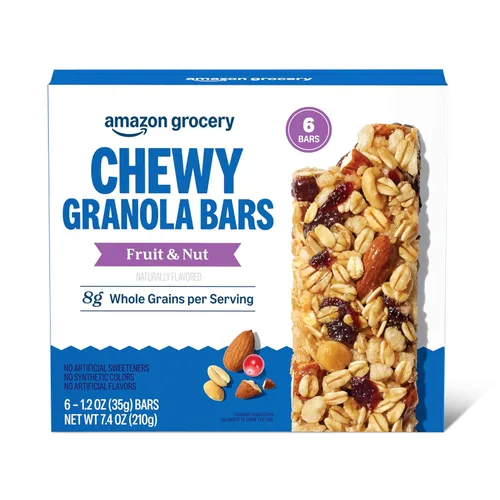 Miniatura 6 de Marca Amazon – Happy Belly Fruit & Nut Chewy Trail Mix Barras de granola, 6